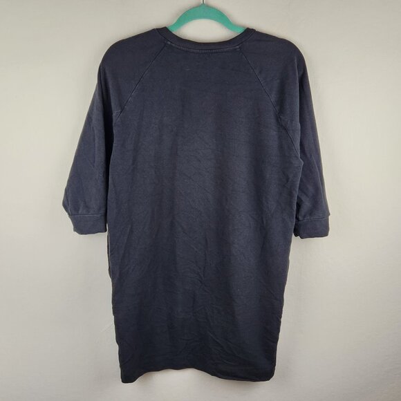 Amour Vert Black 3/4 Sleeve Crewneck Tunic Sweatshirt/Mini Dress sz XS - Picture 2 of 7